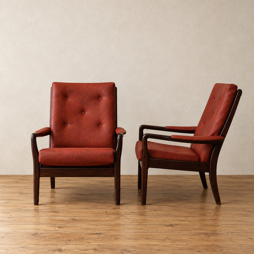 Parker knoll pair red - pair, of