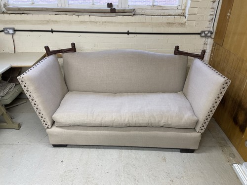 Knoll settee with finials - knoll,