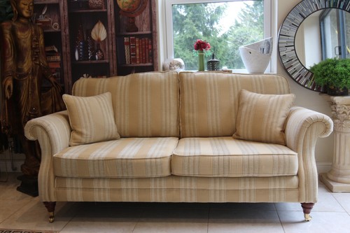 Parker knoll sofa stripe beige - knoll,