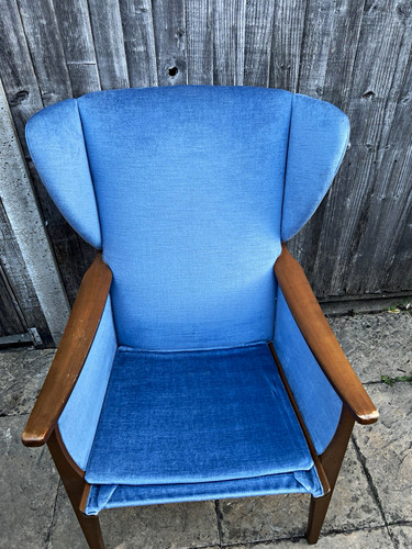 Parker knoll blue fabric - blue,